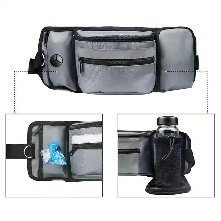 Black Portable Dog Training Bag – Multi-Function Waist Pouch